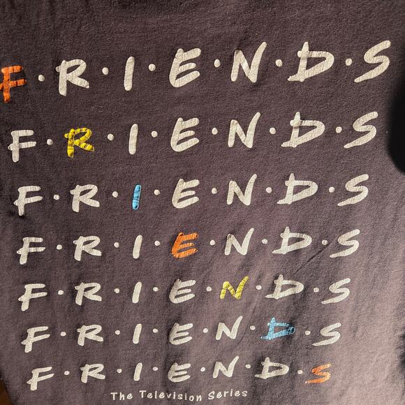 Vintage Black F.R.I.E.N.D.S T-Shirt - Women's Small - Picture 4 of 5